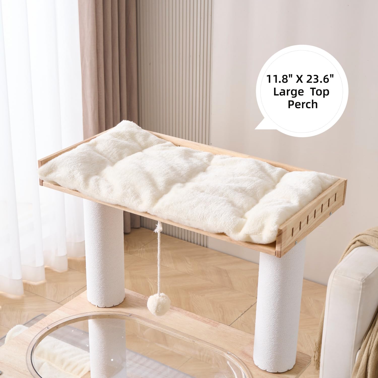 SHENGOCASE clear capsule bed provides cozy hideaway with room observation