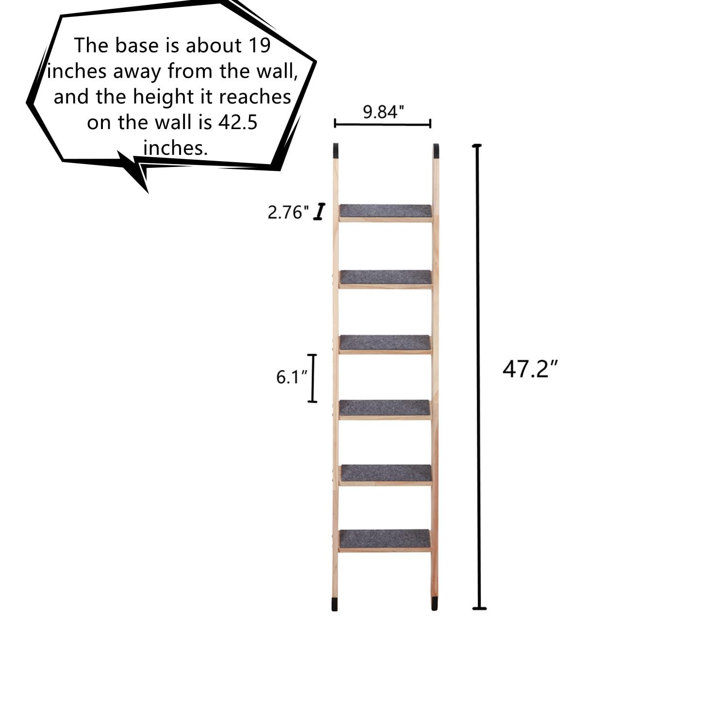 SHENGOCASE easy-assembly ladder lets you set up quickly for pets.