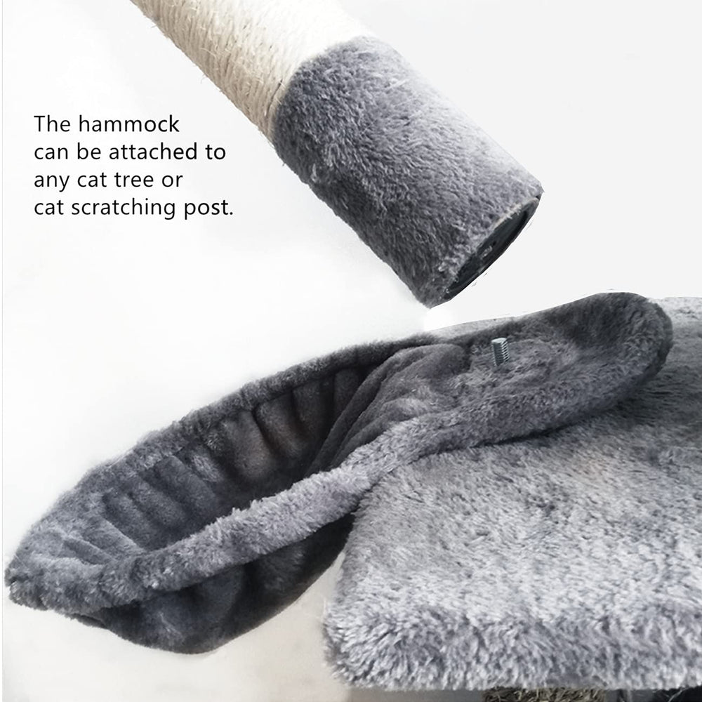 SHENGOCASE hammock attachment built-in hardware for simple cat tree integration.