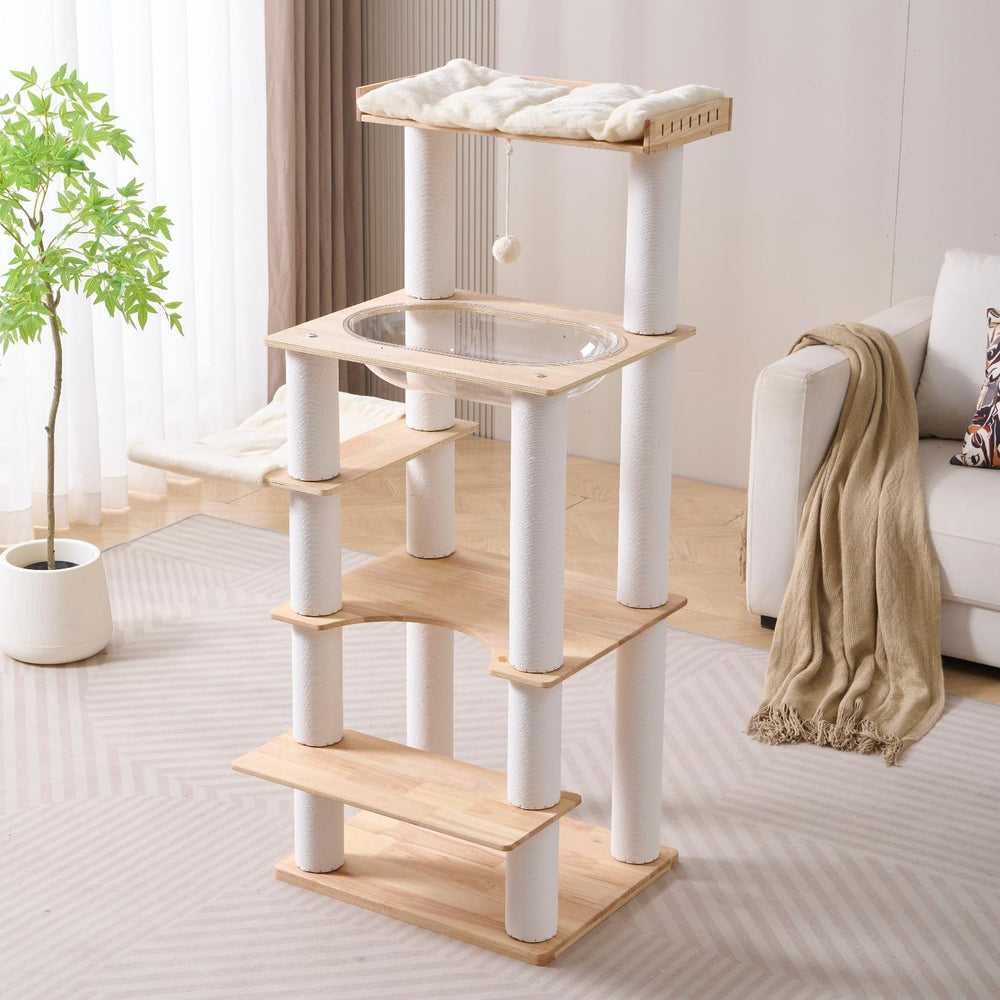 SHENGOCASE home-ready cat tree blends with decor and supports active feline behavior