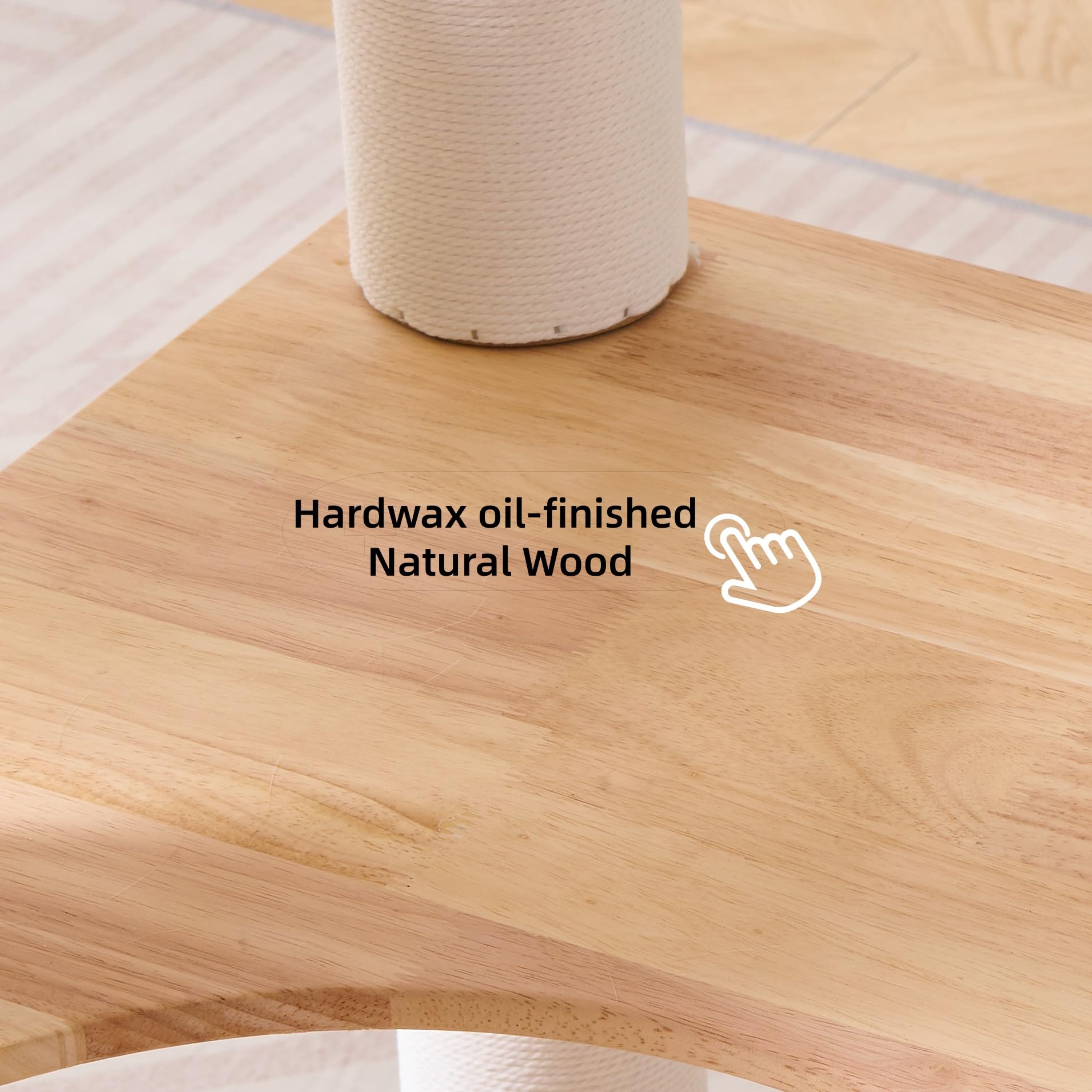 SHENGOCASE sturdy solid wood construction supports daily multi-cat use