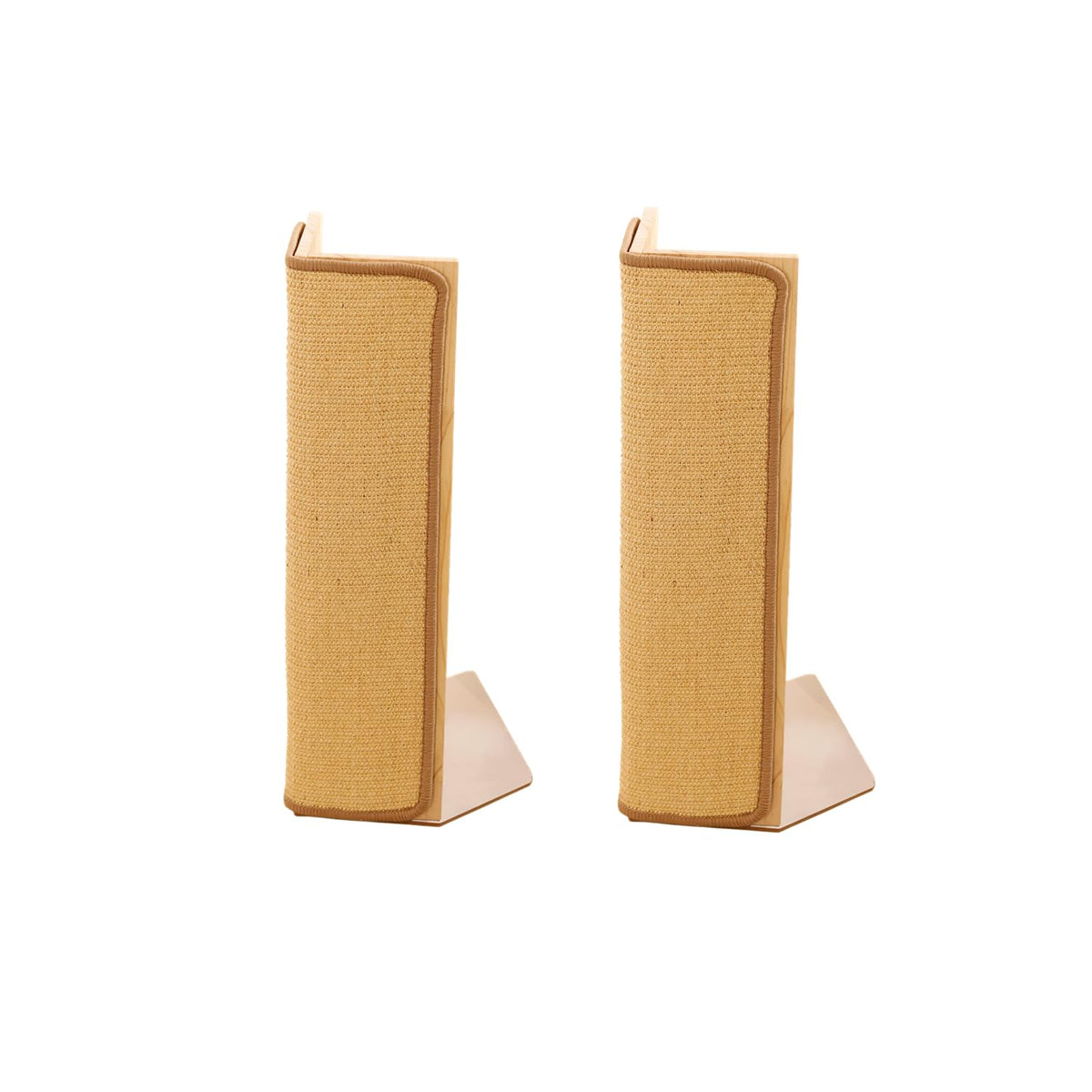 SHENGOCASE two-pack 24.5 tall corner scratcher, side view, durable scratching outlet.