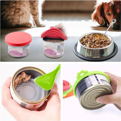 SHENGQIDZ pink lid for pet can covers fits various cans for easy meal prep