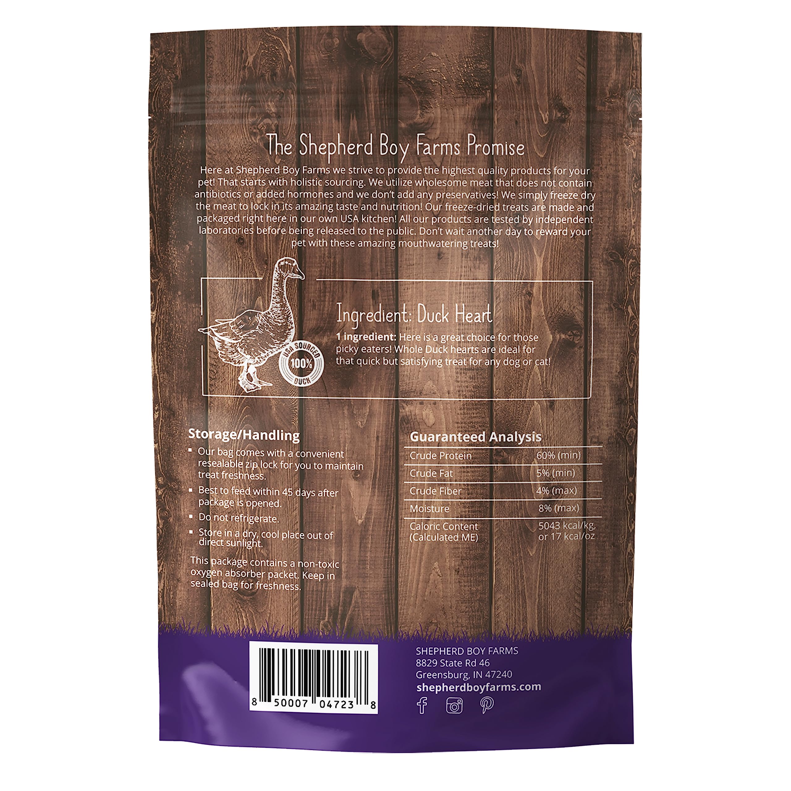 Cat and dog friendly snack: Shepherd Boy Farms duck heart bites.