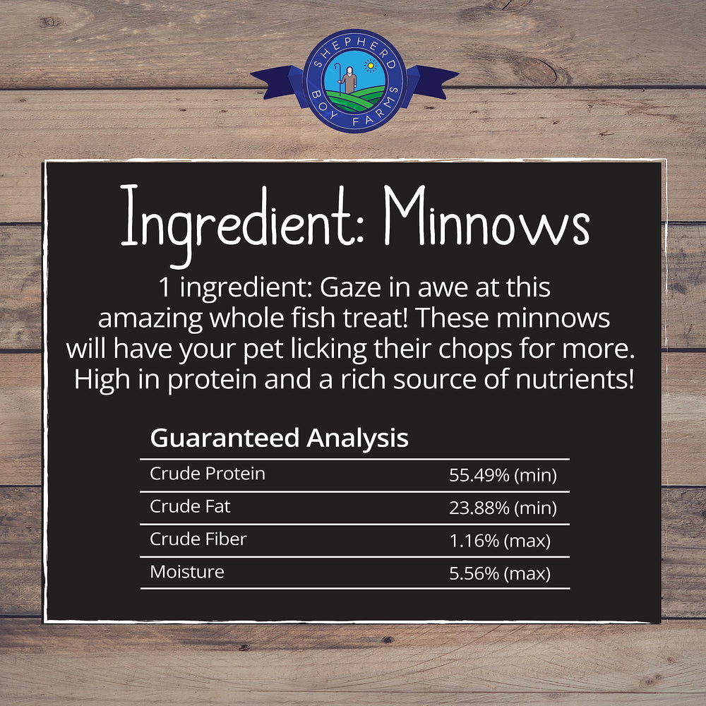 Shepherd Boy Farms cat-snack-minnow: pet-friendly fish snack