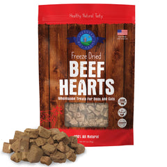 Shepherd Boy Farms freeze-dried beef heart treat pack shot highlighting a high-protein dog snack.