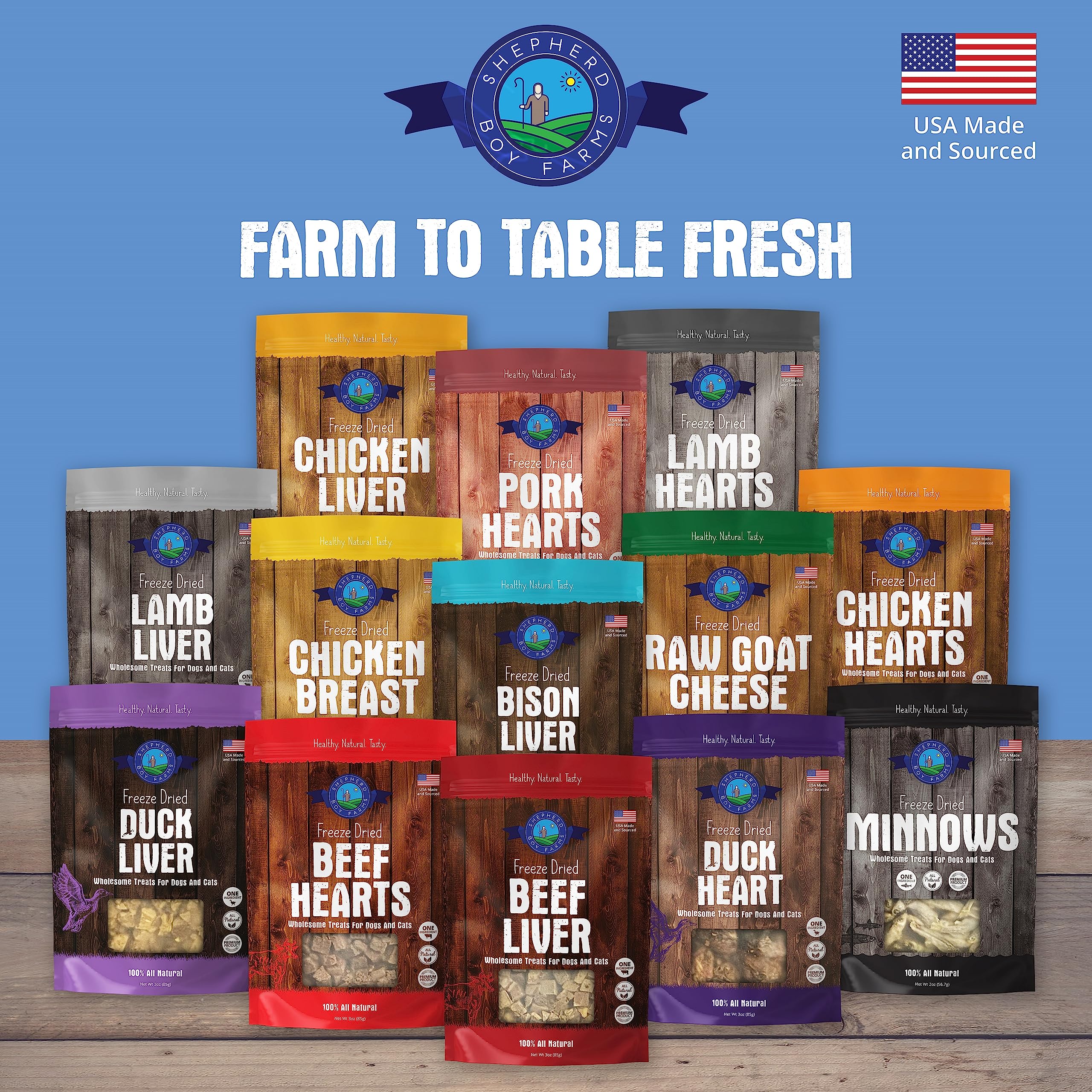 Shepherd Boy Farms toppers and mixers image shows using treats as meal enhancers