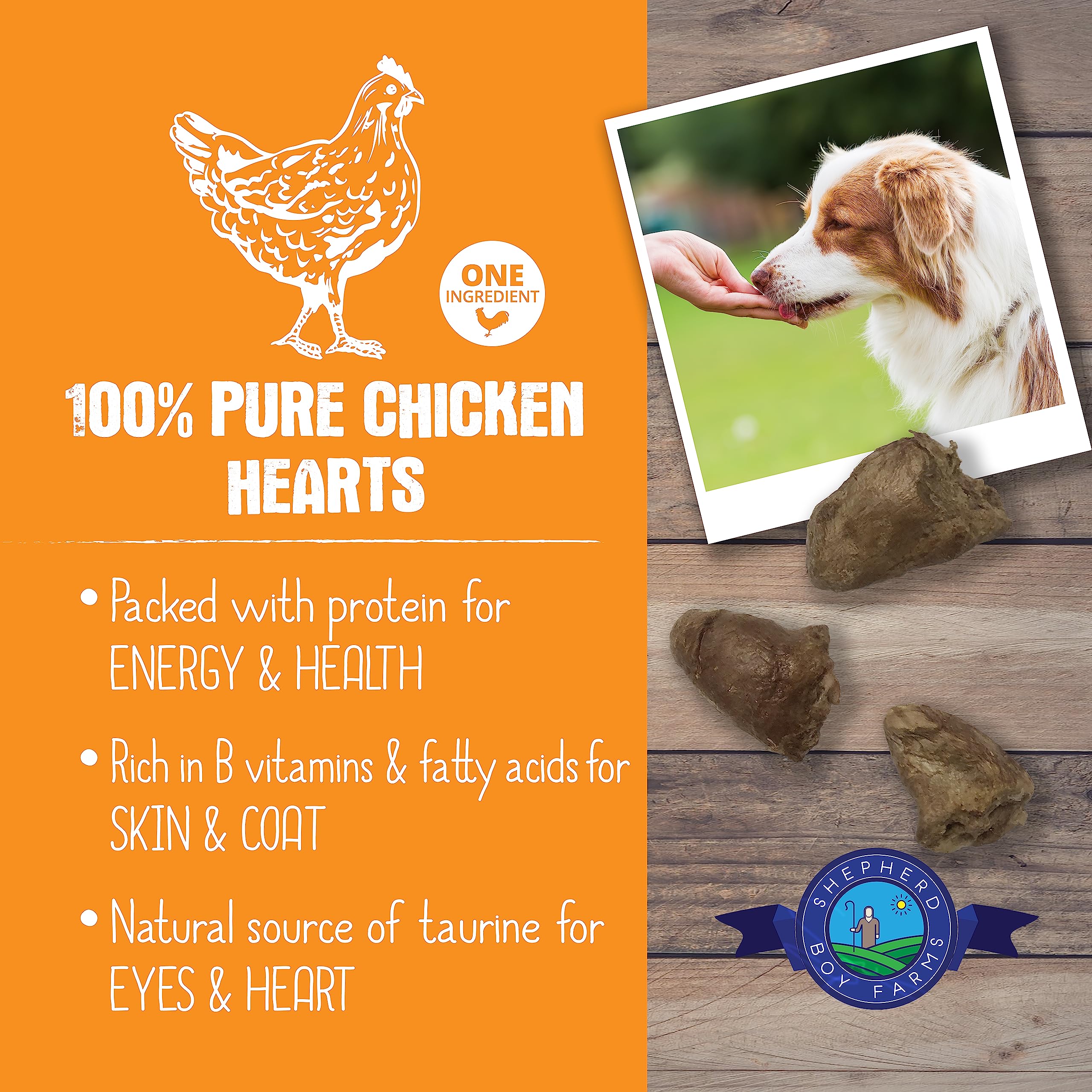 Shepherd Boy Farms USA-made label, trusted origin for natural pet snacks.