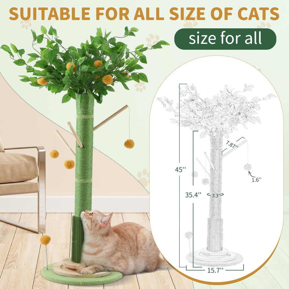 Sheripet natural sisal columns offer safe, non-toxic material for durable scratching.