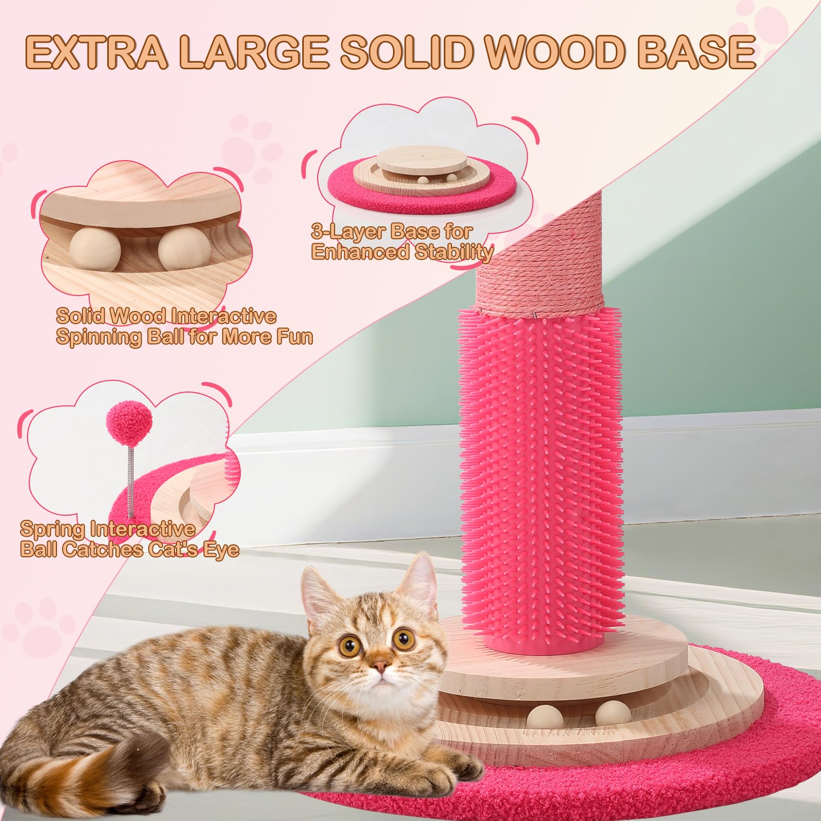 Sheripet sisal columns showcase durable texture for scratching and natural play.
