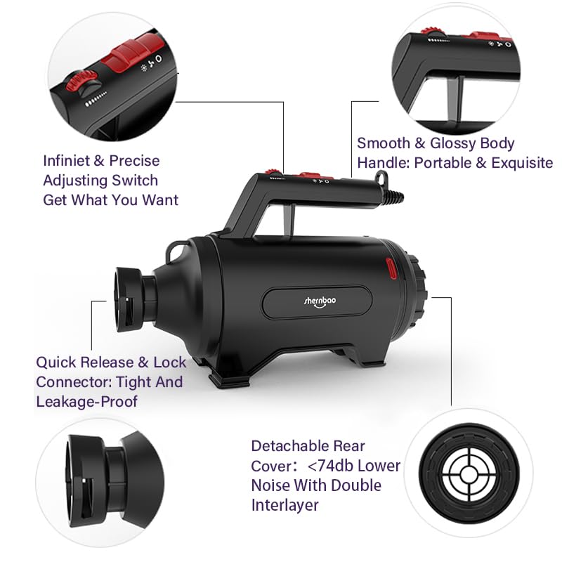 Shernbao dog dryer compact design suitable for small salons or mobile grooming