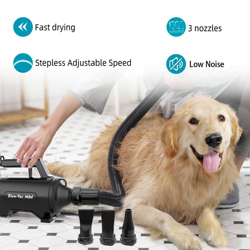 Shernbao dog dryer lightweight design demonstrating easy portability