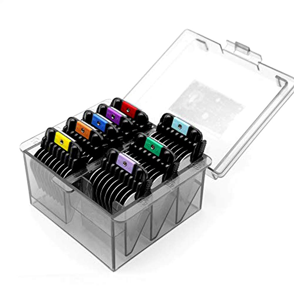 Shernbao professional animal stainless steel comb set with eight A5 attachments for precise grooming