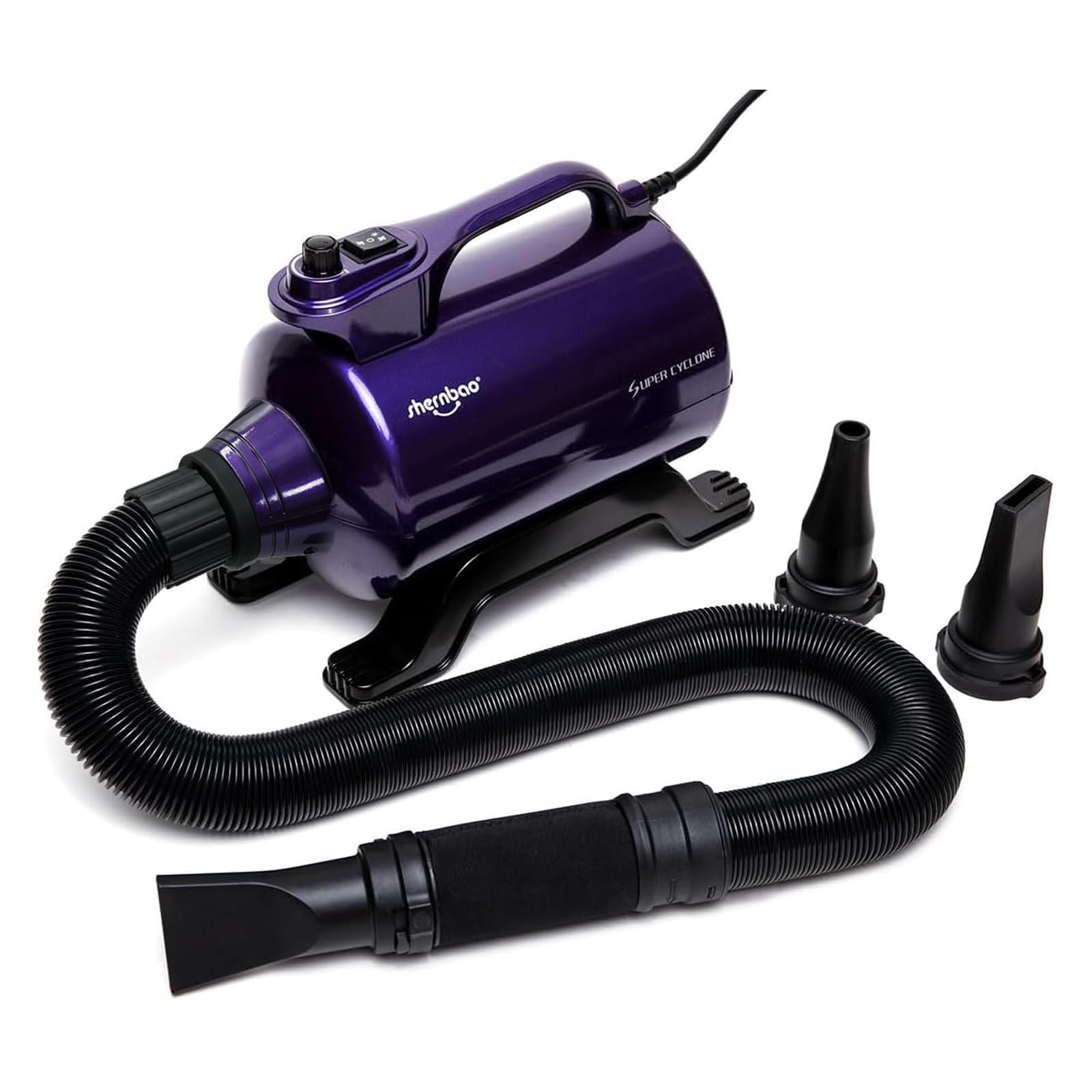 SHD2600P front view in purple showing powerful grooming dryer for fast sessions.