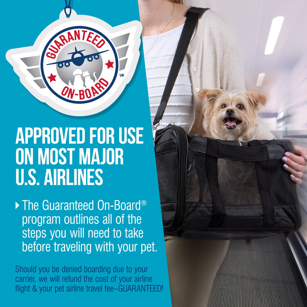 Sherpa Original Deluxe Medium side-entry access simplifies pet placement
