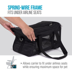 Sherpa Original Deluxe Large Carrier interior equipped with cozy base liner for comfort
