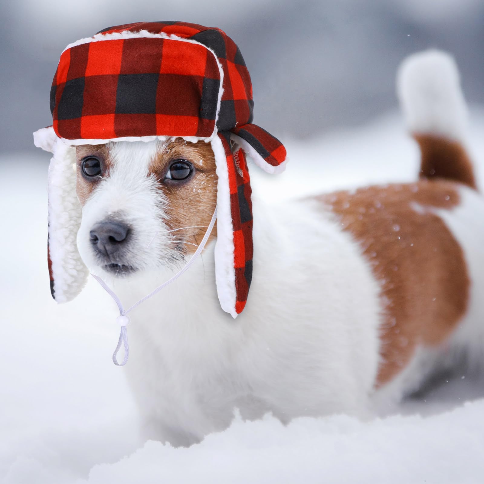 Sherr dog headwear plush cotton fabric close-up emphasizes comfort