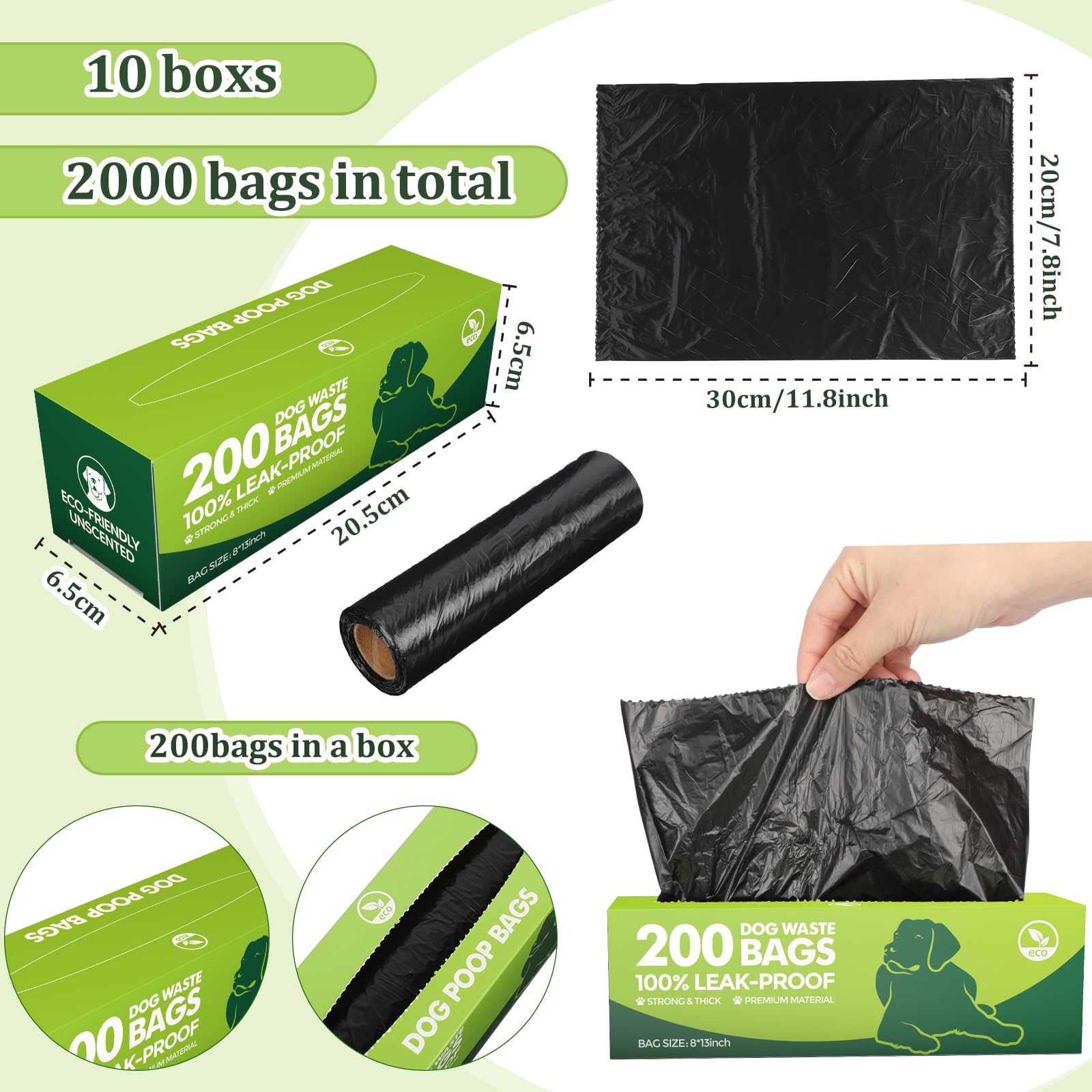 Sherr leak-proof HDPE bags shown for clean cleanup during outdoor walks.