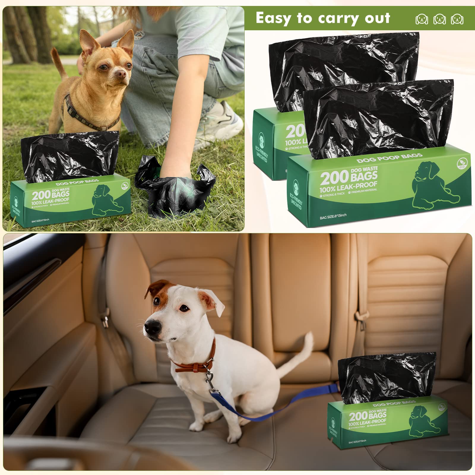 Sherr poop bags ideal for park walks and travel.
