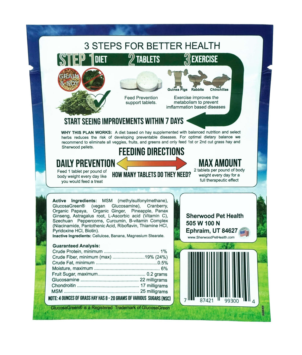 Sherwood Pet Health motility herbs treat serving image highlighting easy-to-feed chews that encourage healthy appetite