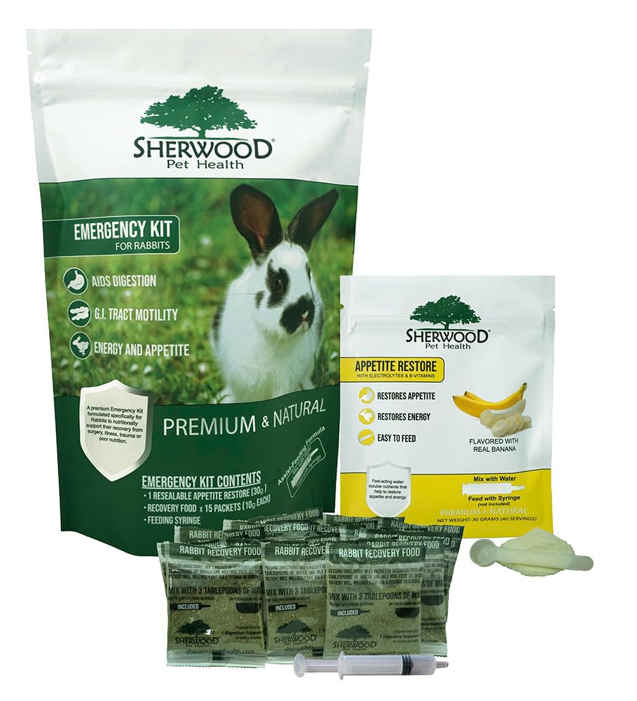 Stretched Rabbit Kit Sherwood Pet Health Rabbit Emergency Kit + Small Bulk Recovery Food ...