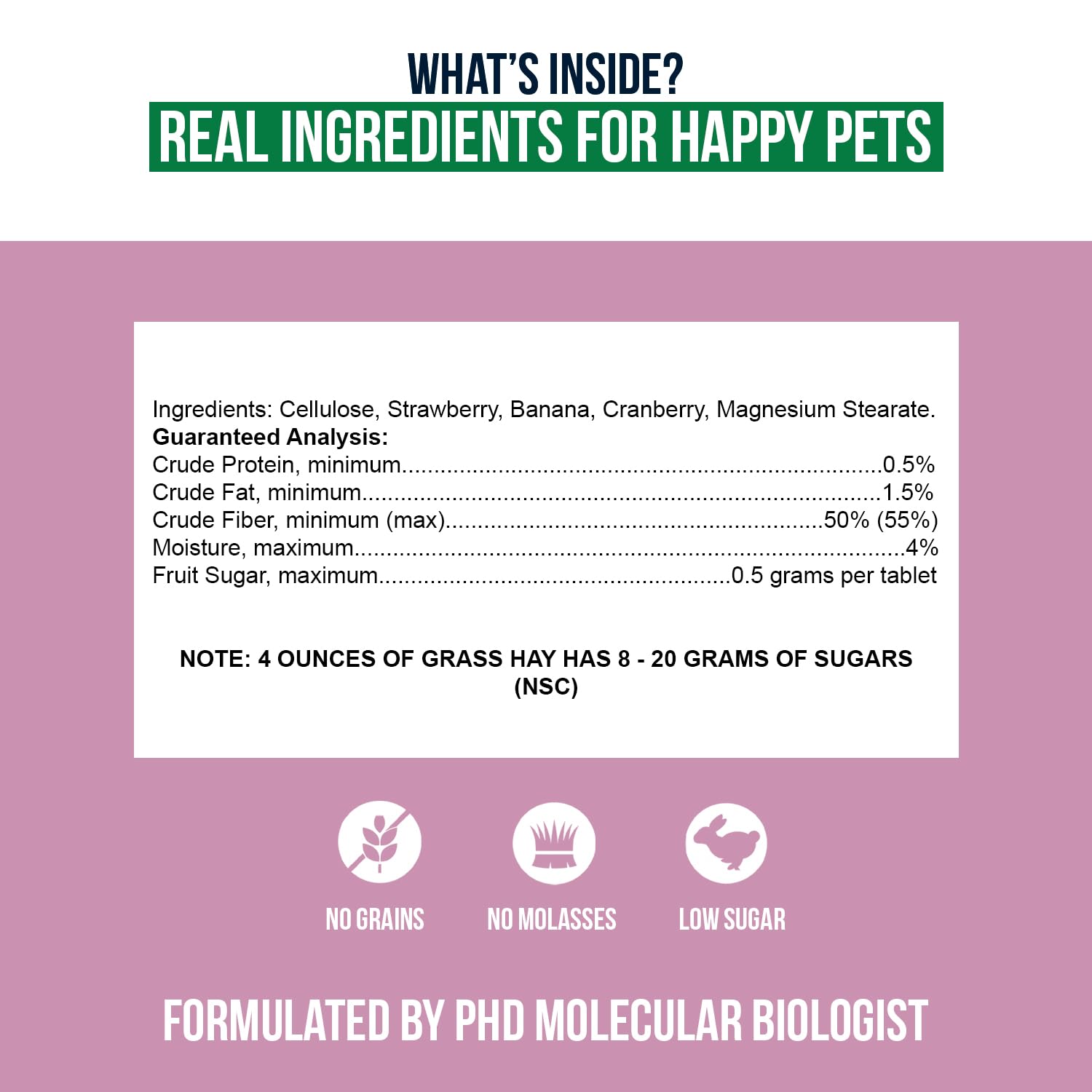 Sherwood Pet Health Snackies grain-free, low-sugar option with about 30% fiber supports normal digestion.