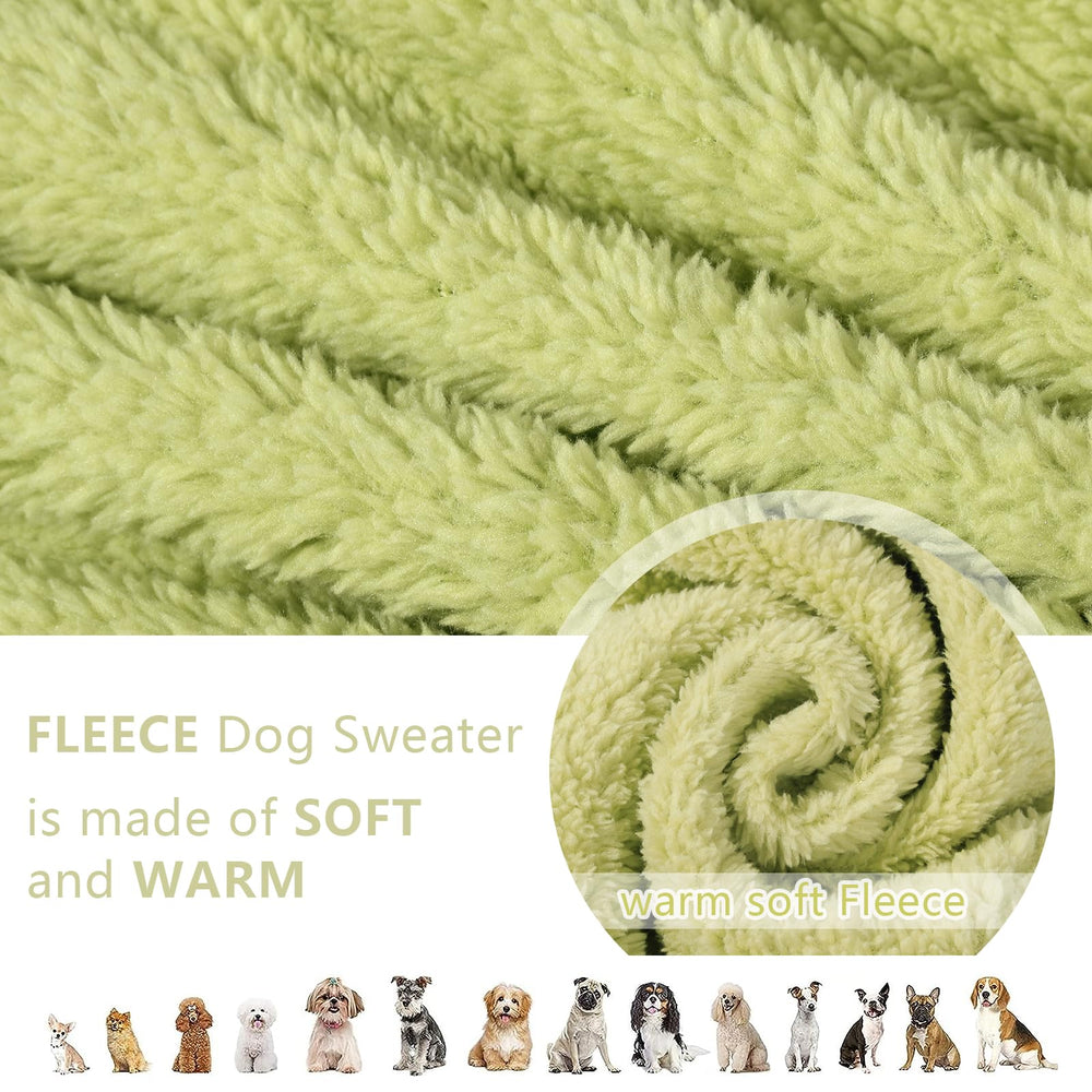 Shifenmei dog sweater hoodie green xxs outdoor walk for chilly comfort.