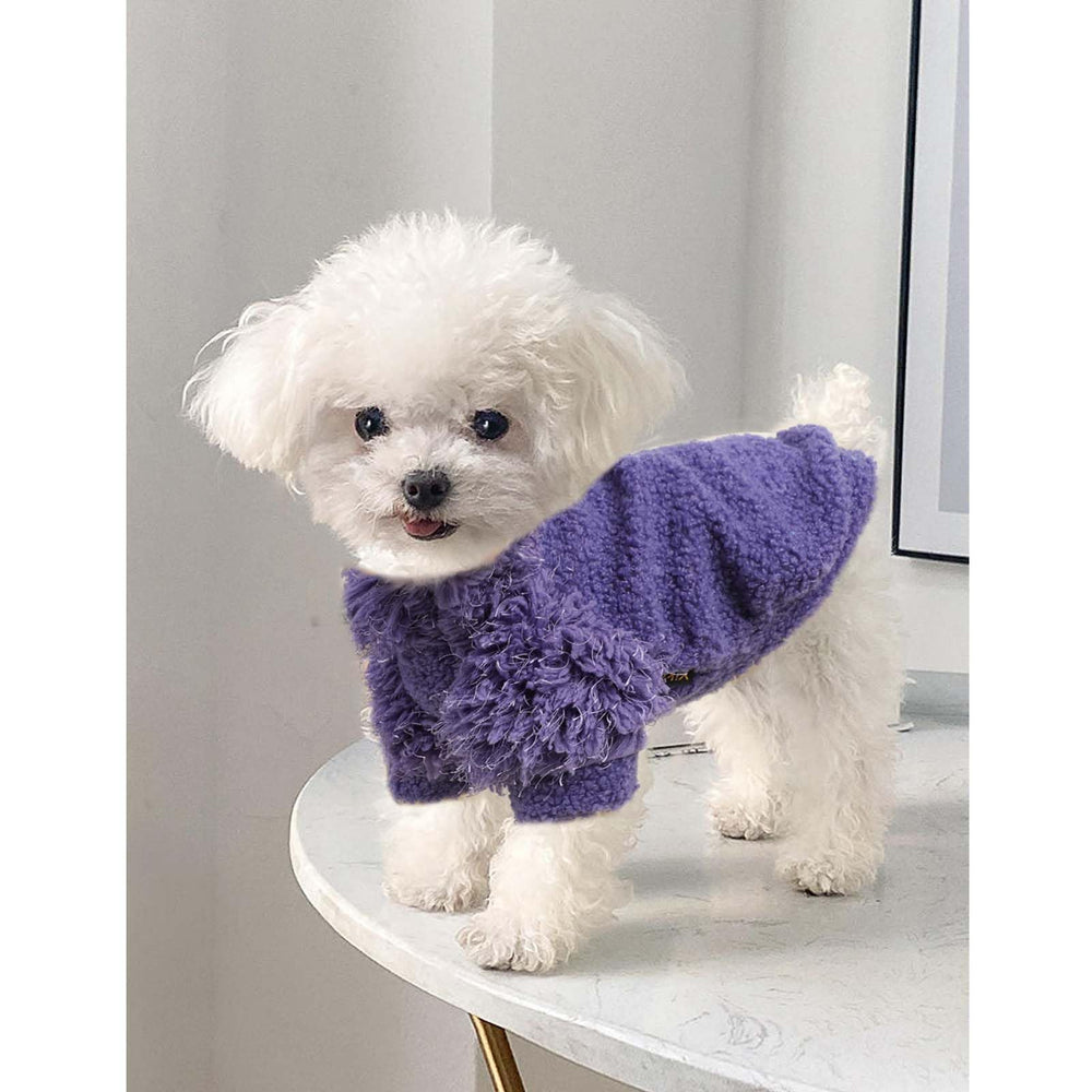 Shifenmei dog sweater small belly-open design enables potty breaks without removal.