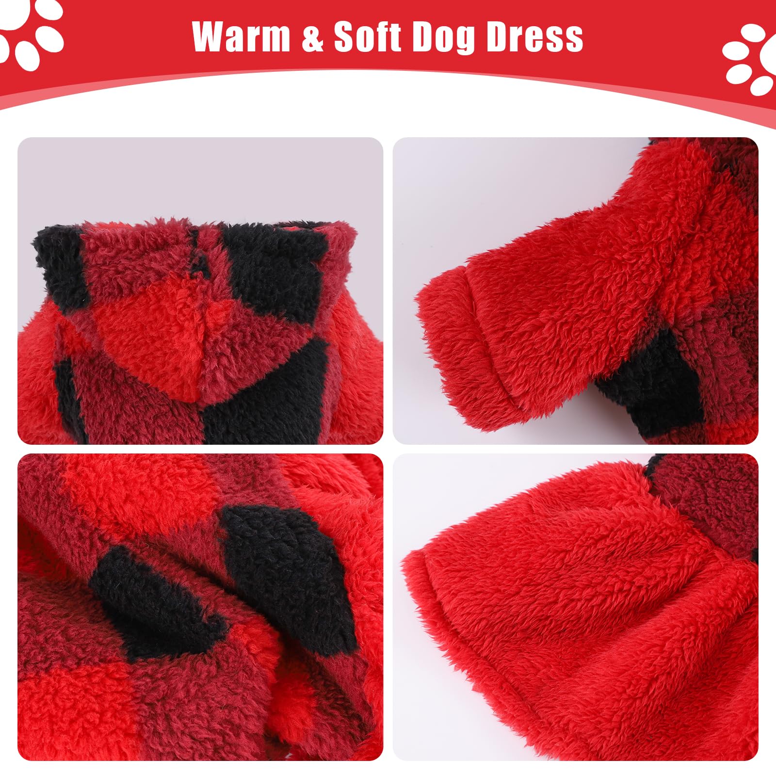 Shifenmei easy-on-off dog dress sweater makes dressing quick and simple.