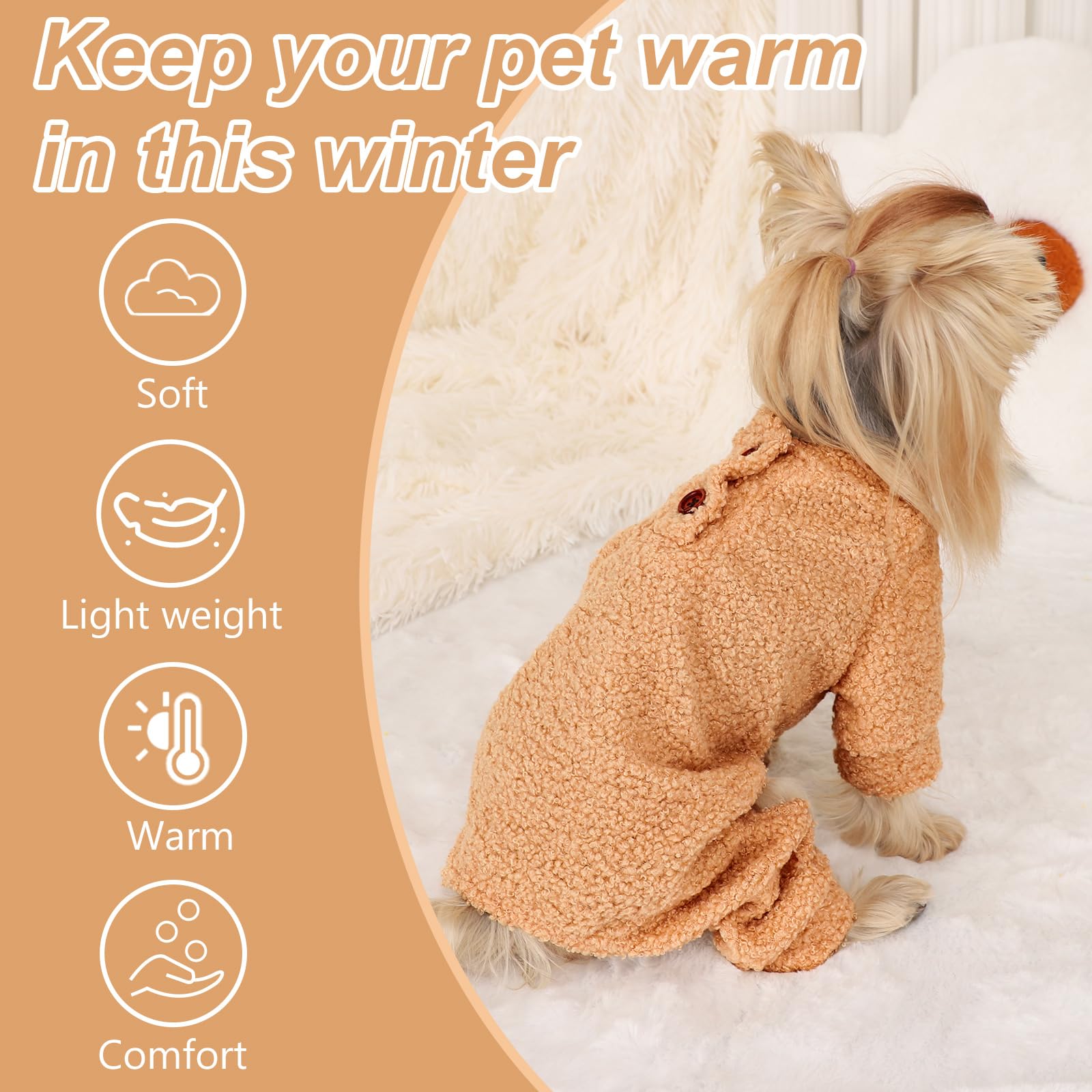 Shifenmei warm dog coats for small dogs outerwear