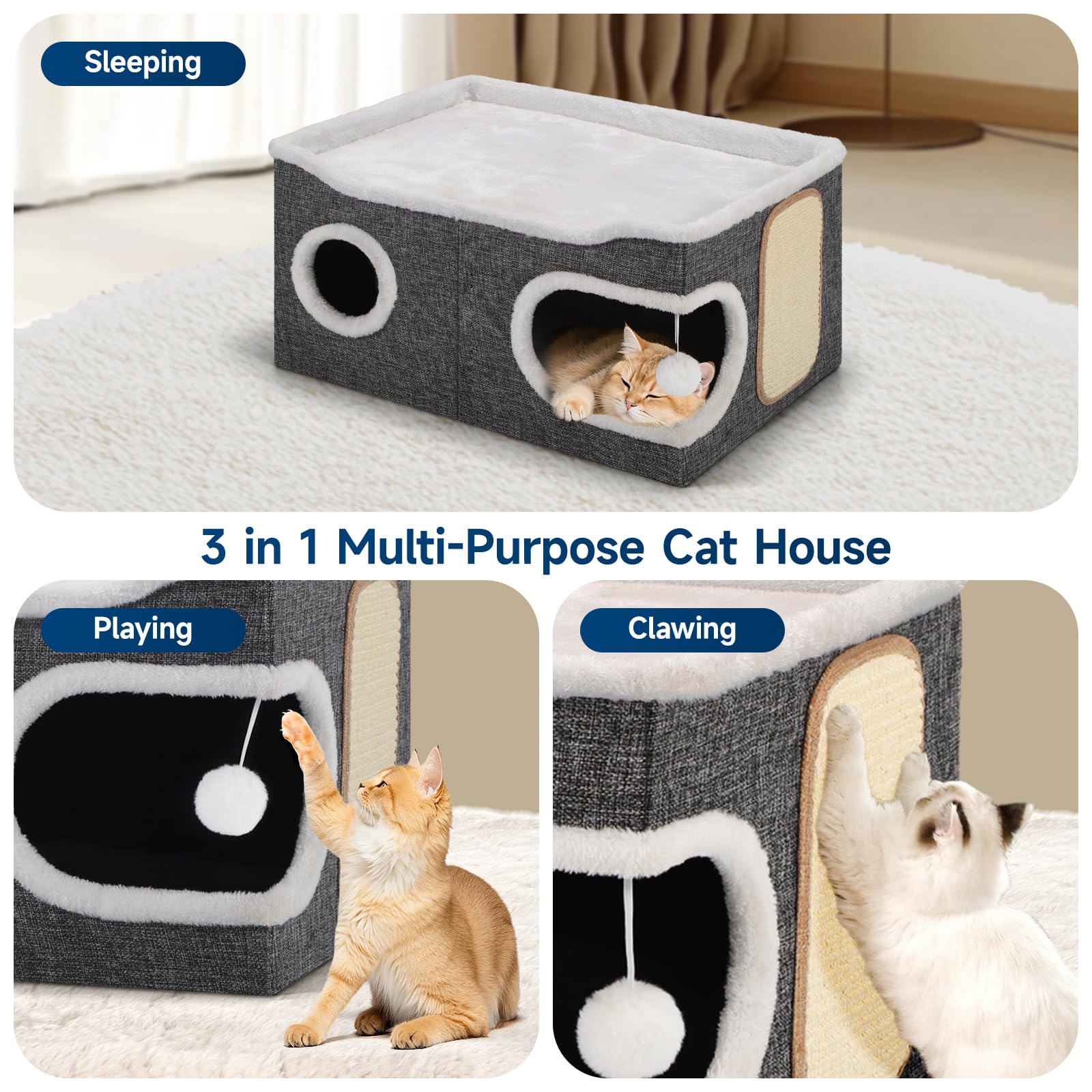 Shikha cat bed foldable design for easy storage and travel.
