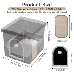 Shikha cat litter enclosure entry opening showing wide access for cat comfort.