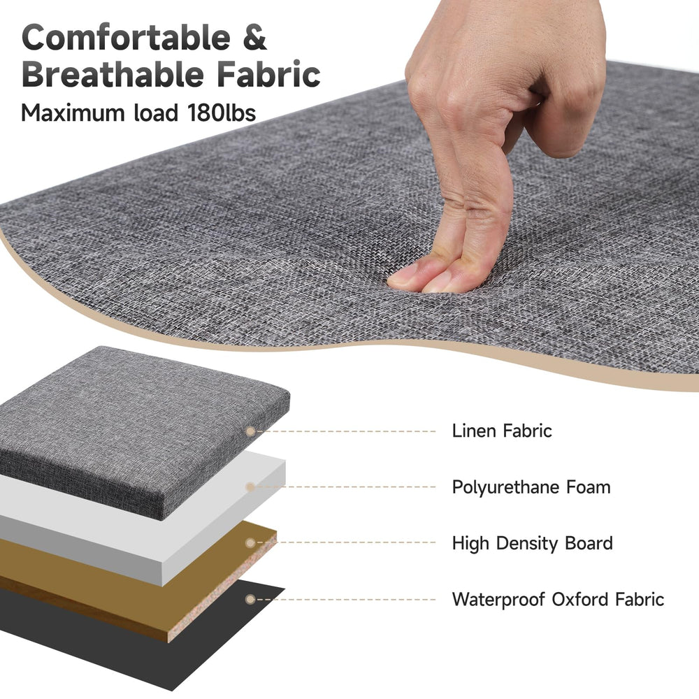 Shikha cat litter enclosure ottoman-style design blends with home decor.