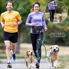 SHINE HAI dual bungee close-up highlights shock absorption for smoother dog running.