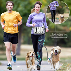 SHINE HAI hands-free leash with adjustable waist belt for comfortable workouts with dogs.
