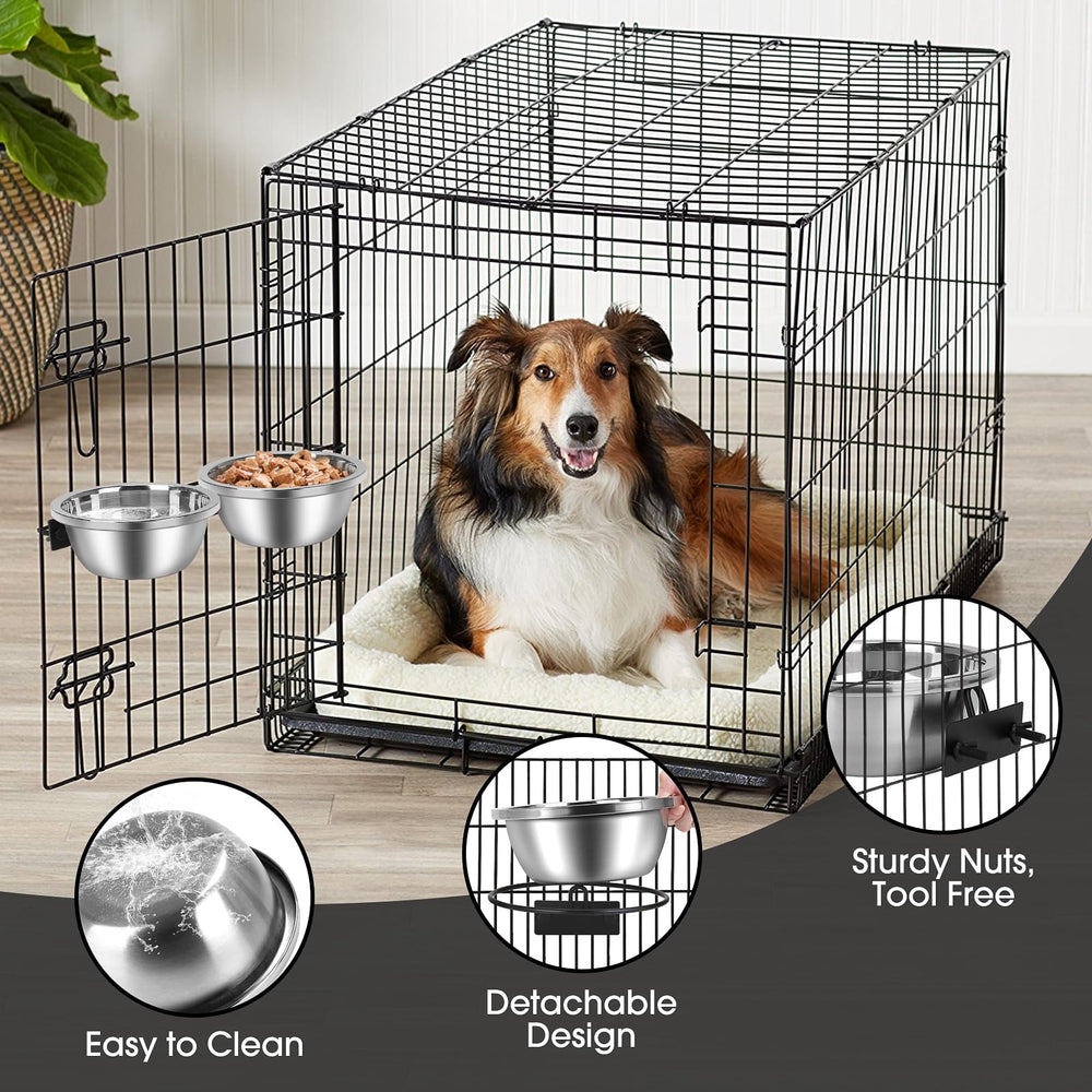 ShineMe adjustable height hanging bowl supports dog comfort during meals