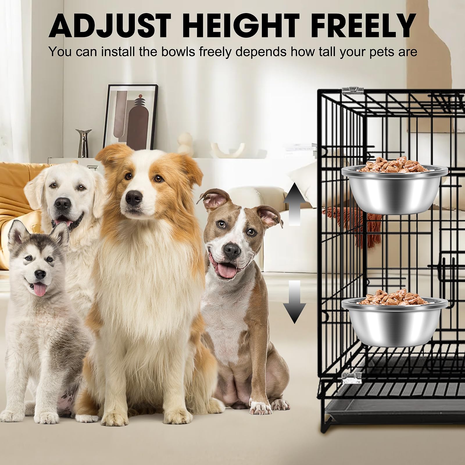 ShineMe anti spill crate bowl snug fit prevents messes in cages
