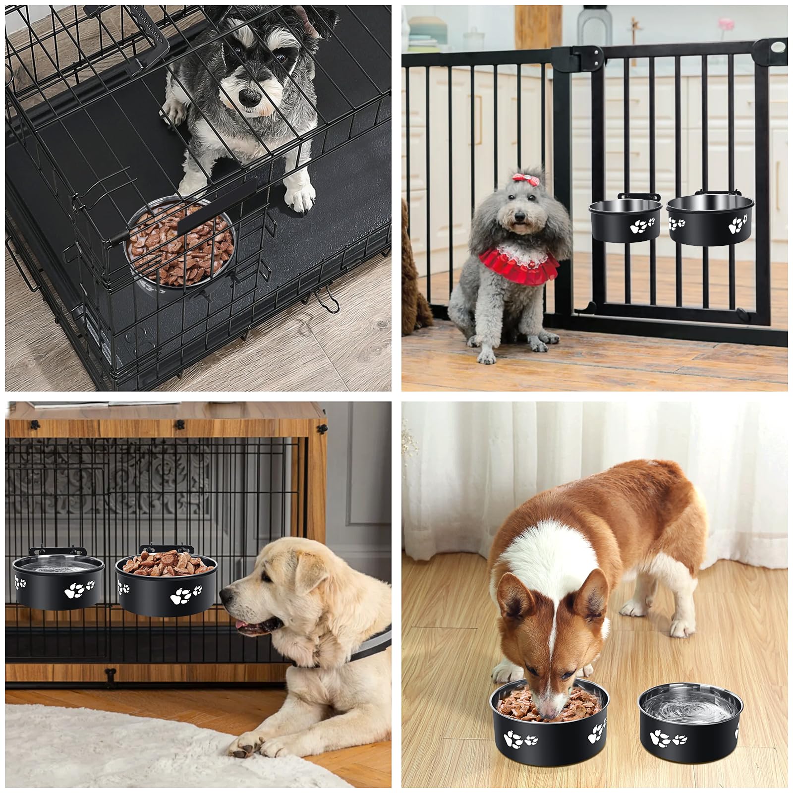 Bebedero ShineMe multiusos para perros y gatos, uso en jaula o suelo.