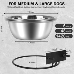 ShineMe hanging dog bowl demonstrates easy installation for secure kennel setup