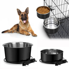 ShineMe attachable crate bowls with hanging assembly for secure, spill-free feeding.