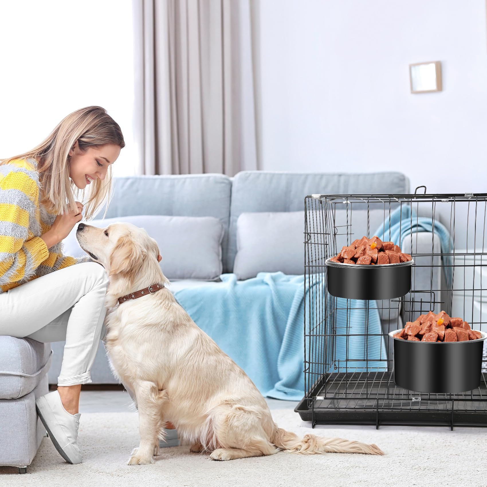 ShineMe detachable bowls with bracket rings for quick refills.