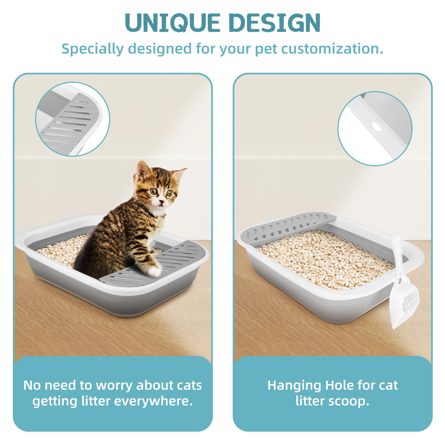 ShineMe included scoop and green bag help tidy litter quickly.