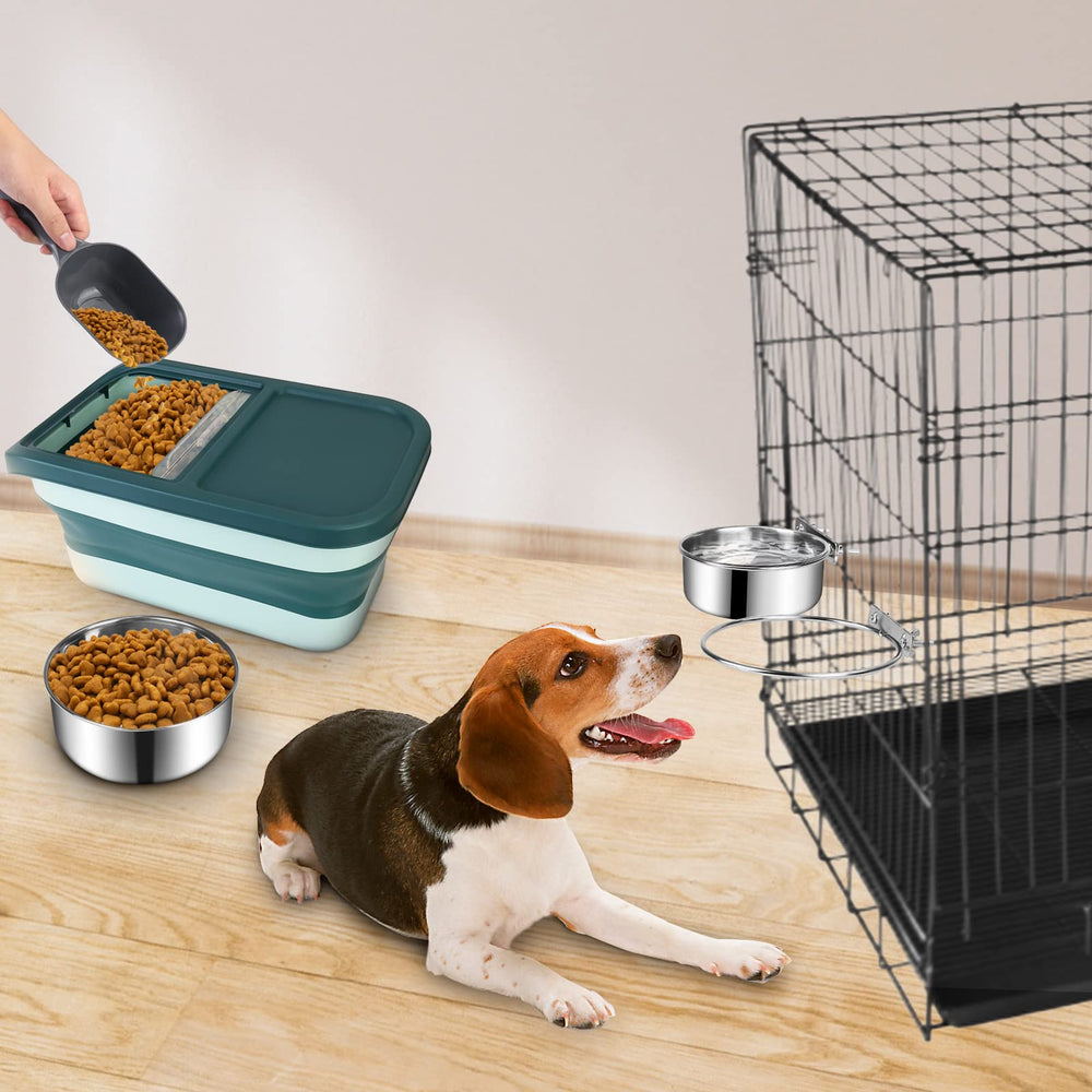 ShineMe two bowls two brackets set supports simultaneous feeding