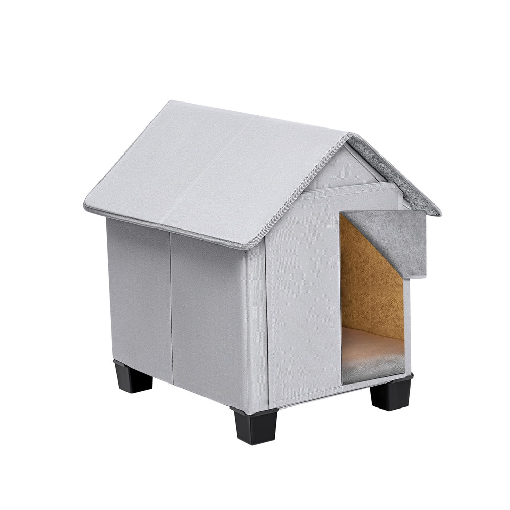 SHINEBBYS Outdoor Dog House sloped roof for rain runoff and shelter.