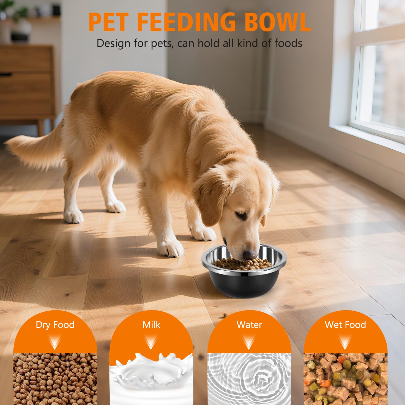ShineMe 56oz capacity dog bowls for longer meals