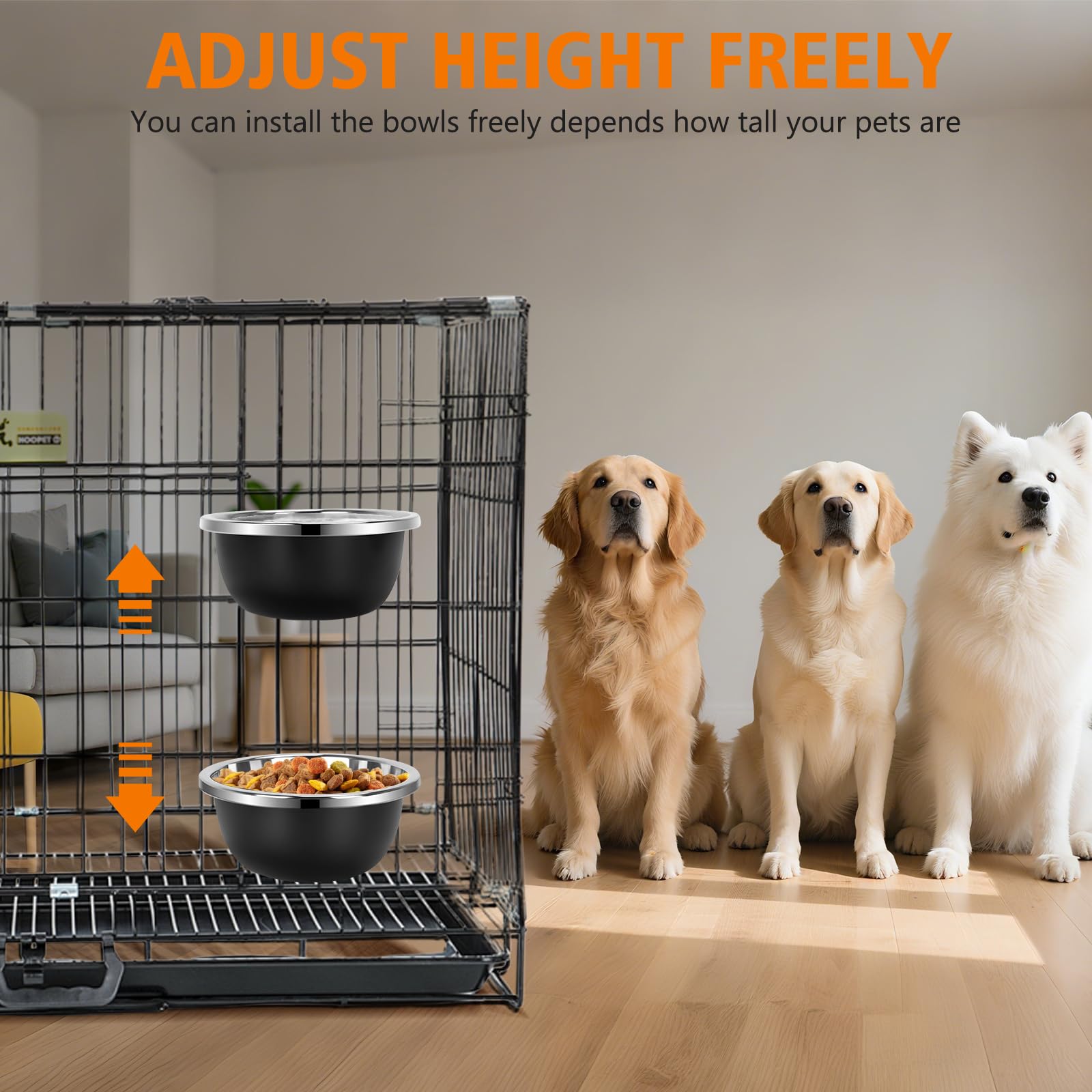 ShineMe anti-spill kennel bowls reduce mess in cages