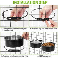 ShineMe crate bowl with non-slip base provides stable dining on any surface