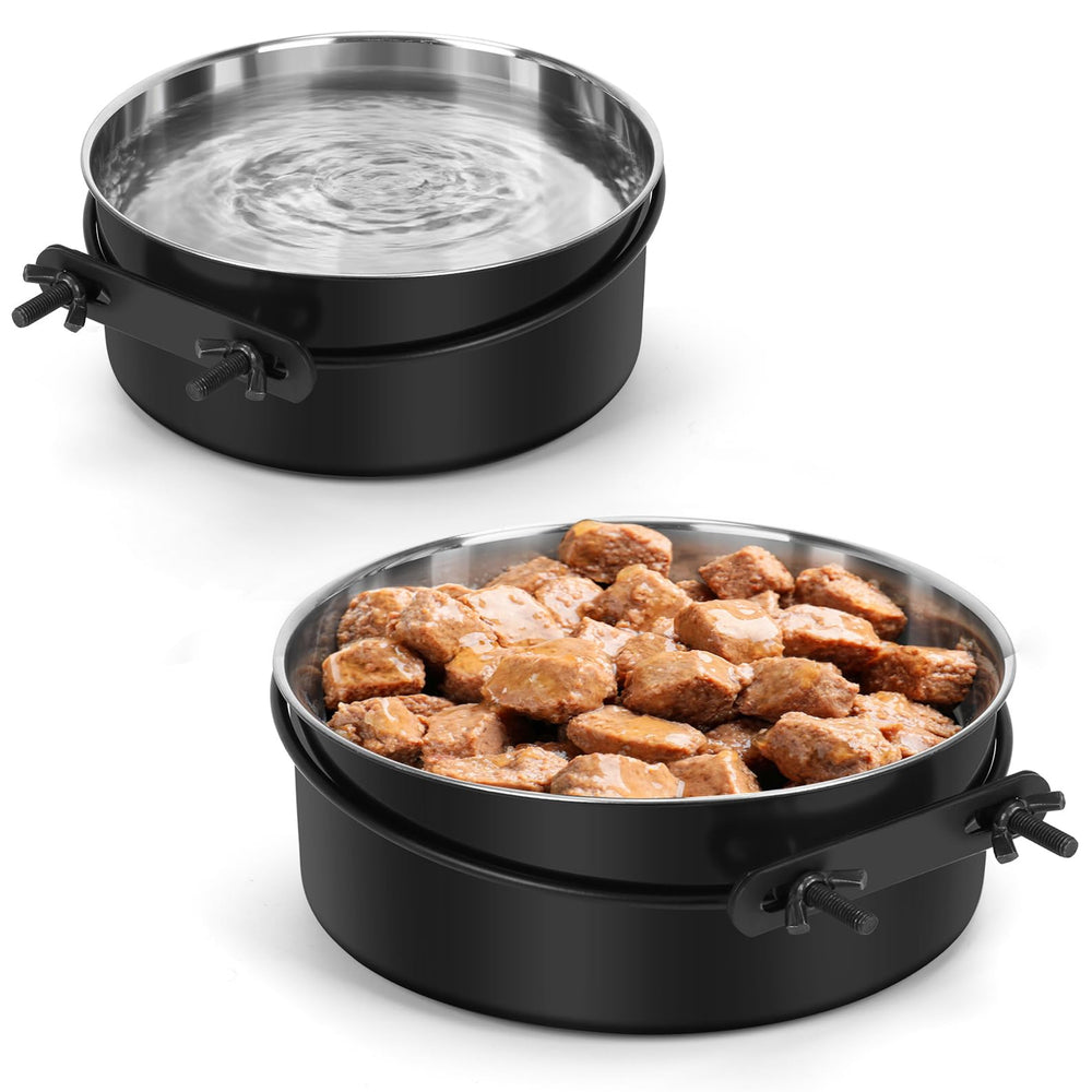 ShineMe dog crate bowl pack-2 ready for mounting and feeding convenience