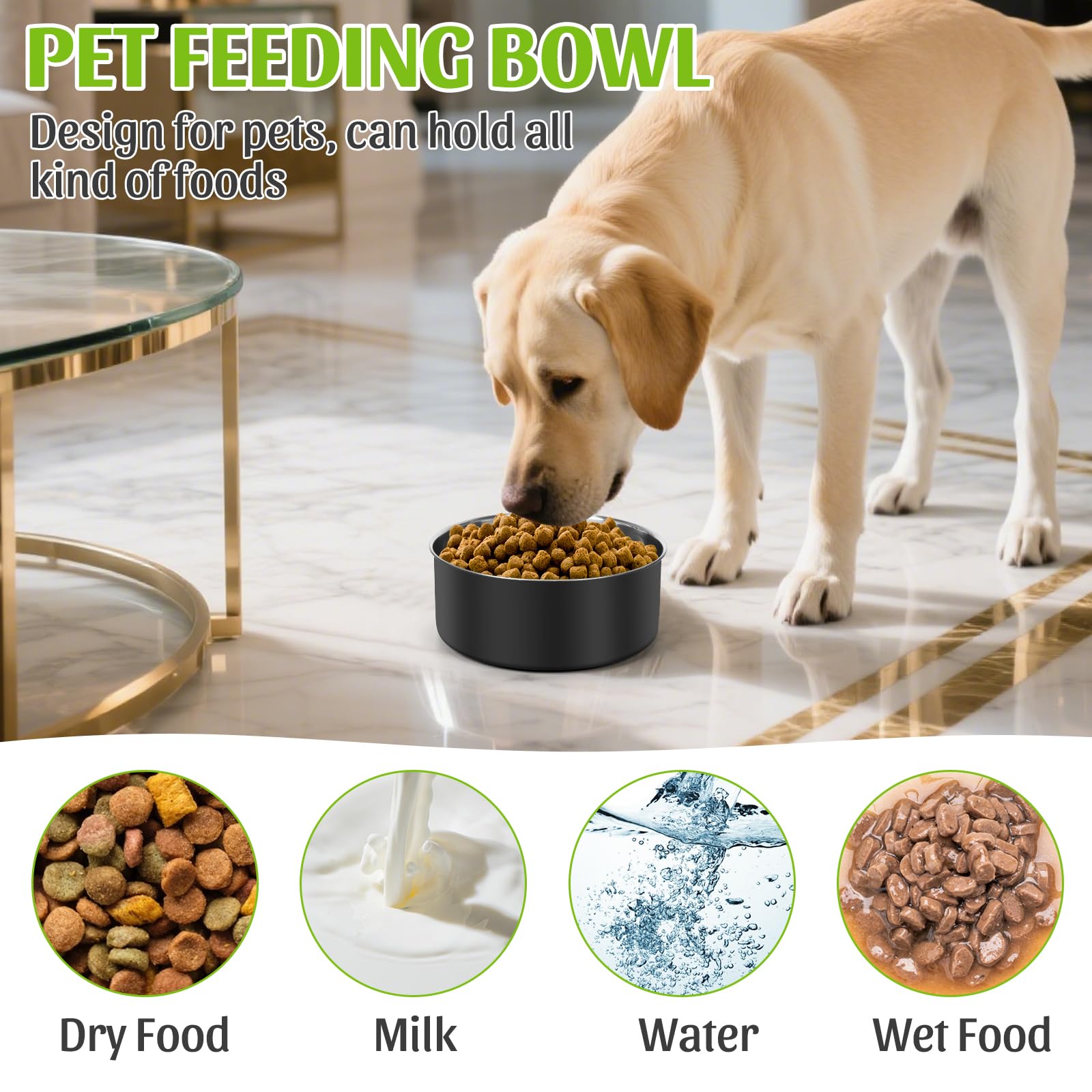 ShineMe two bowls in 34oz and 25oz ideal for small to medium pets