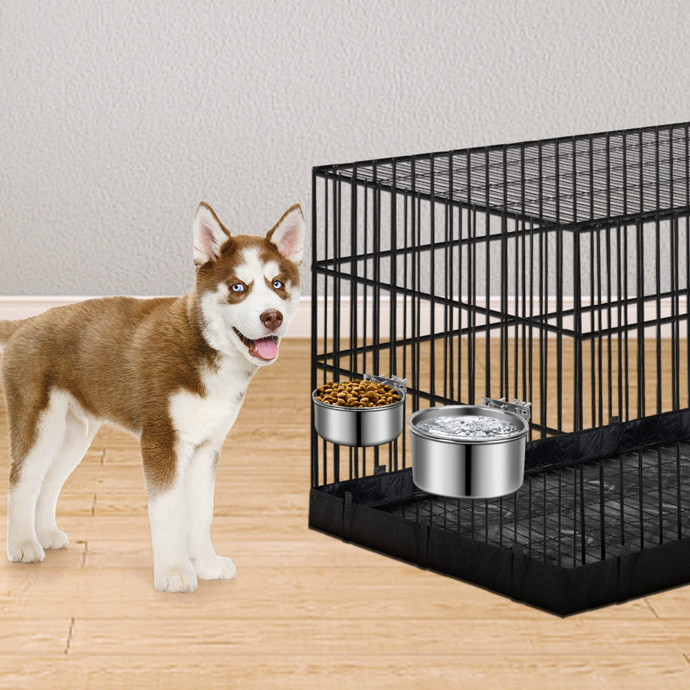 ShineMe bracket clamp keeps bowls secure inside or outside the crate.